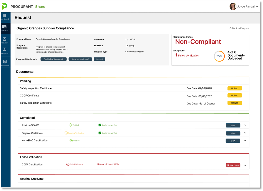 Share-compliancescreen